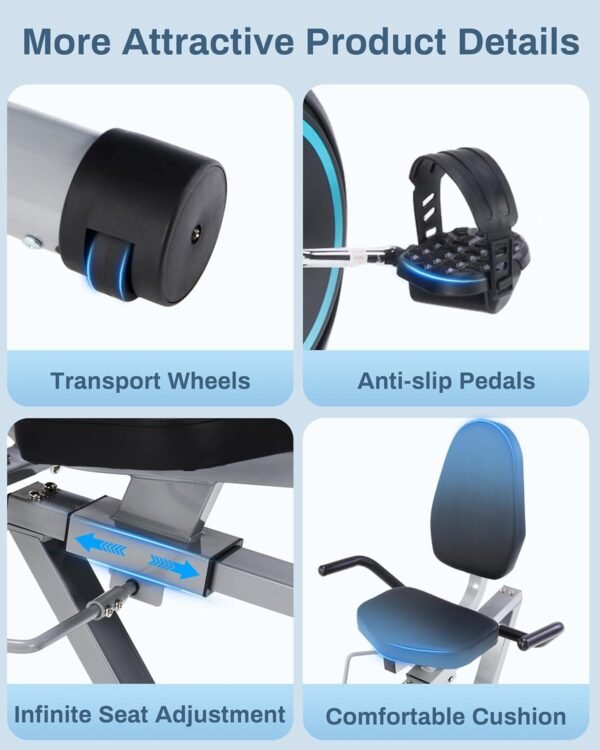 Avis Kawnina Vélo d'appartement couché pour personnes âgées - Test 2023 8
