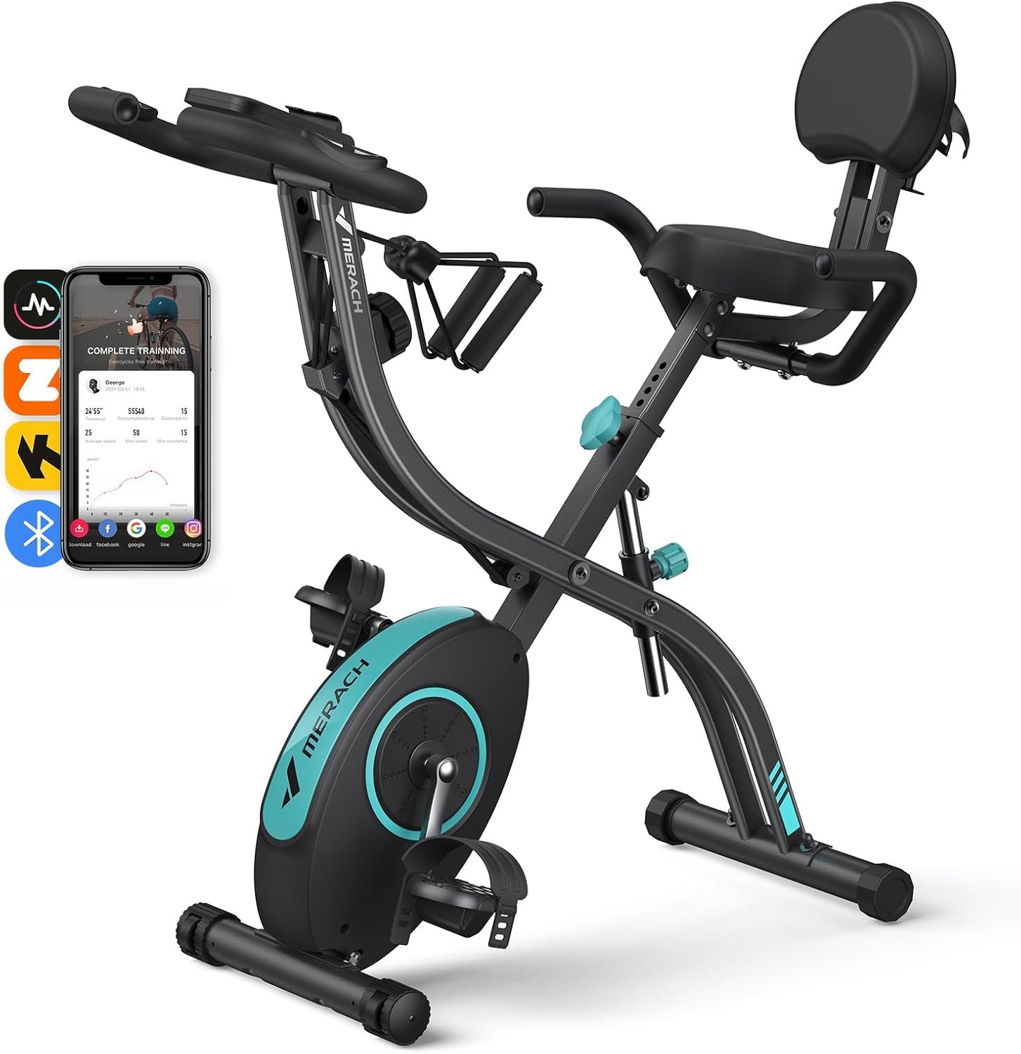 Avis MERACH 4 en 1 Vélo D’Appartement Pliable - Équipement Fitness