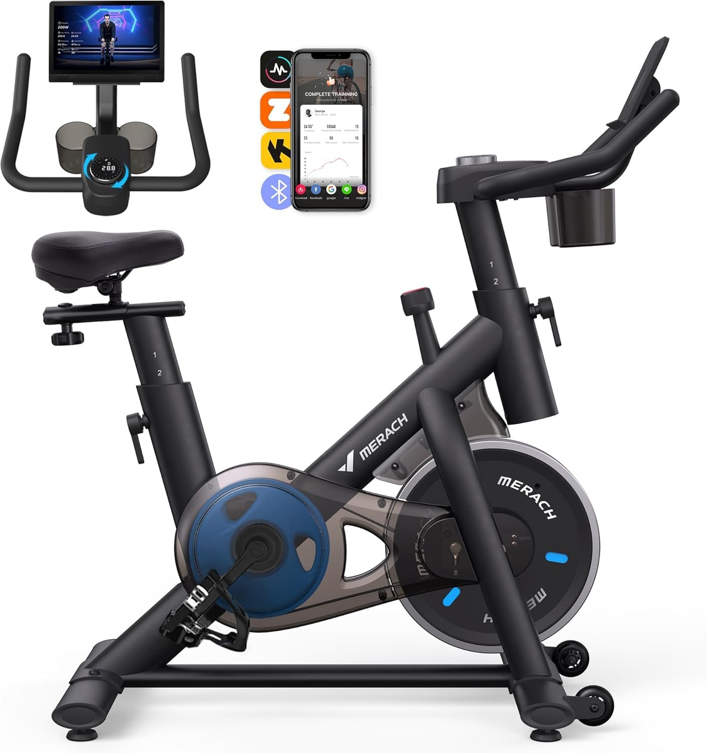 Avis MERACH Vélo d'Appartement - Fitness Silencieux et Confortable
