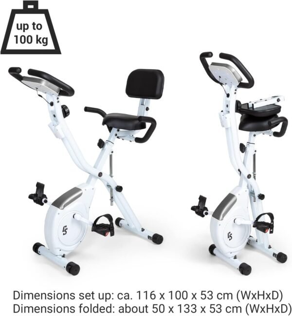 Avis sur le Capital Sports Azura 2 X-Bike - Vélo d'appartement pliable 7