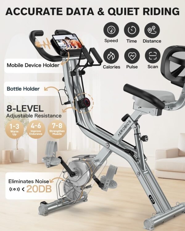 Avis sur le pooboo Vélo d'appartement pliable X-Bike pour un entraînement complet 5