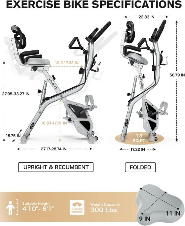 Avis sur le pooboo Vélo d'appartement pliable X-Bike pour un entraînement complet 6