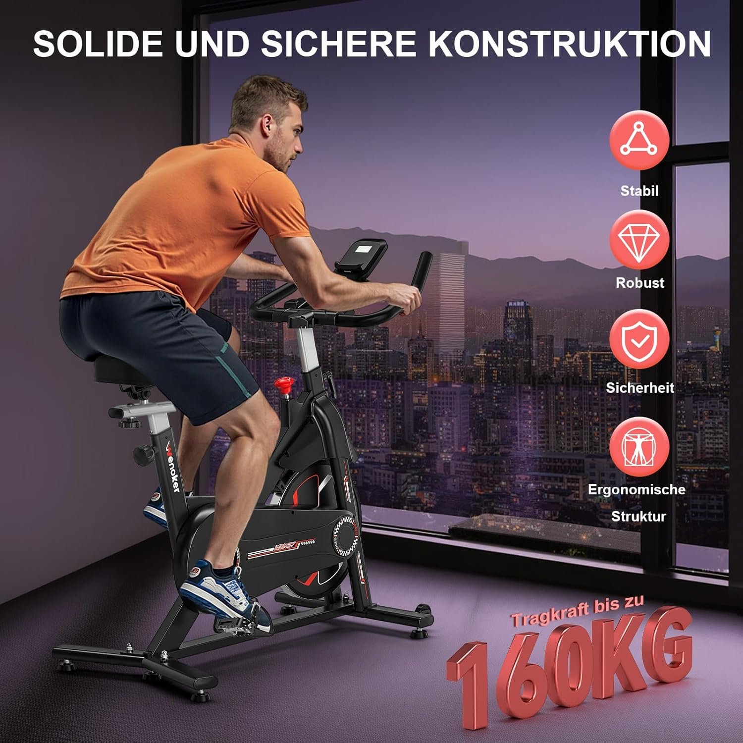 Avis sur le Wenoker Vélo d'Appartement Stationnaire 2025 - Résistance Magnétique