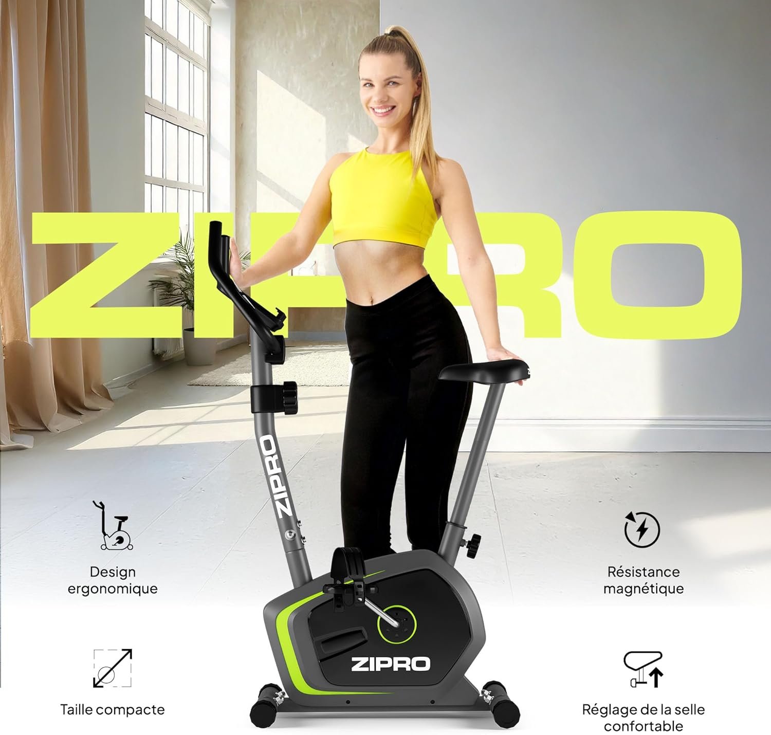 Avis sur le Zipro Vélo d'appartement Drift - Ergomètre Fitness pour entraînement à domicile