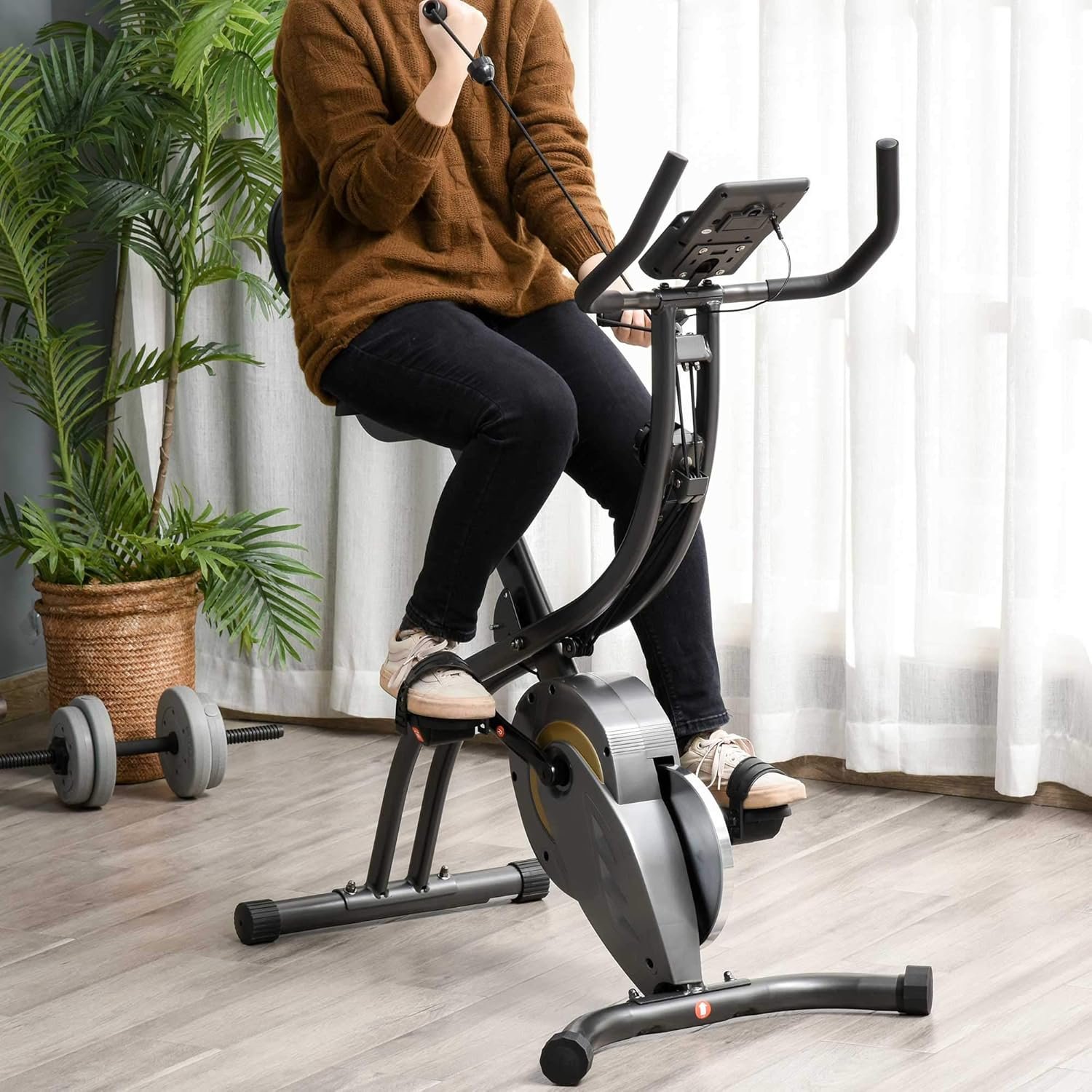 HOMCOM Vélo d'appartement magnétique pliable : Test & Avis