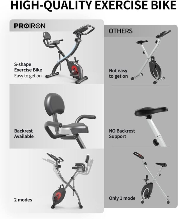 PROIRON Vélo d'Appartement Pliable 3 en 1 Avis - Résistance Magnétique 4