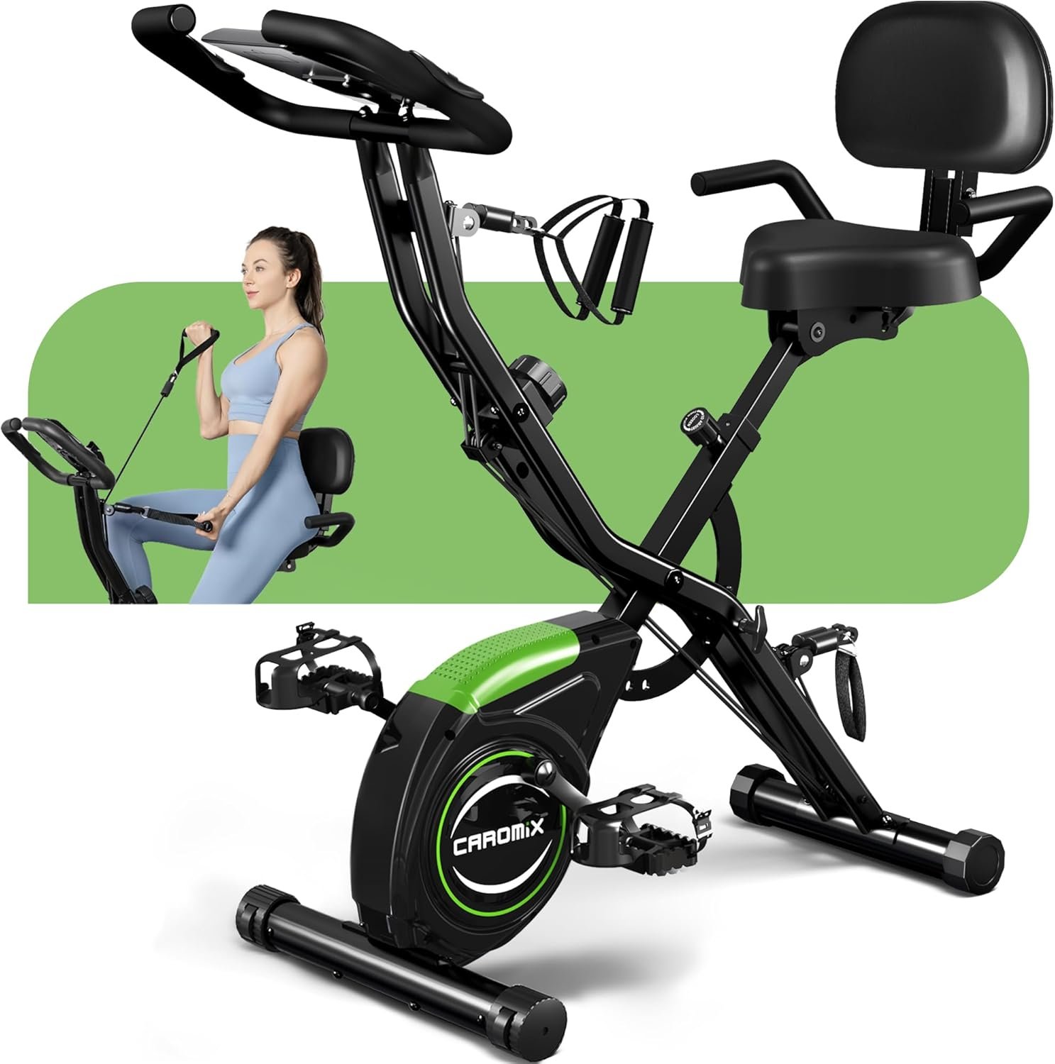 Test Caromix Vélo d'appartement pliable 4 en 1 pour entraînement à domicile