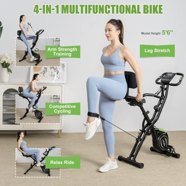 Test Caromix Vélo d'appartement pliable 4 en 1 pour entraînement à domicile 2