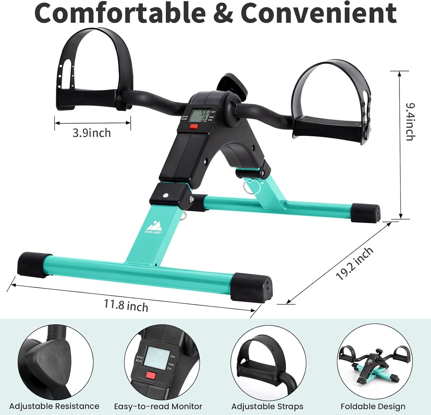 Test du EVOLAND Vélo d'exercice pliable pour bras et jambes