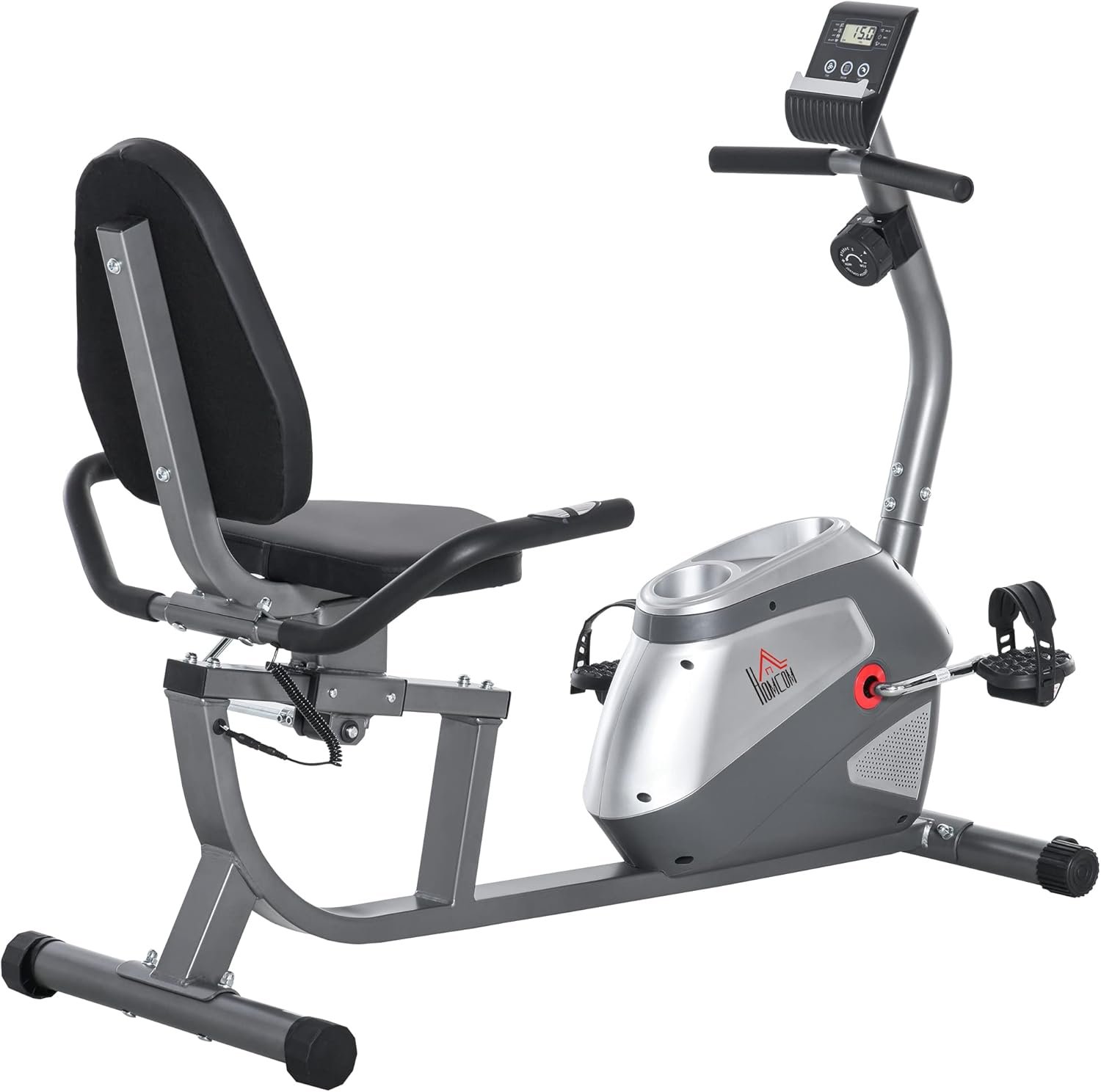 Test du HOMCOM Vélo d'appartement semi-allongé magnétique 8 niveaux