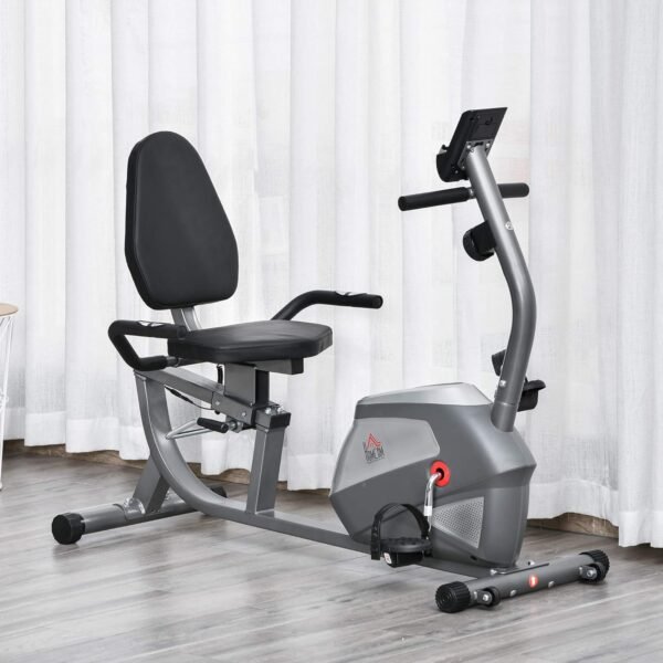 Test du HOMCOM Vélo d'appartement semi-allongé magnétique 8 niveaux 2