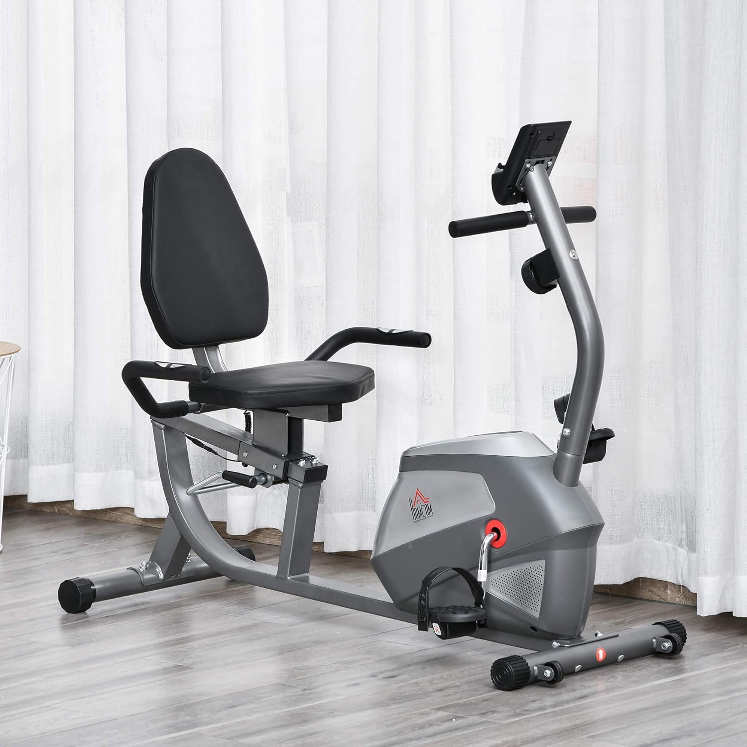 Test du HOMCOM Vélo d'appartement semi-allongé magnétique 8 niveaux