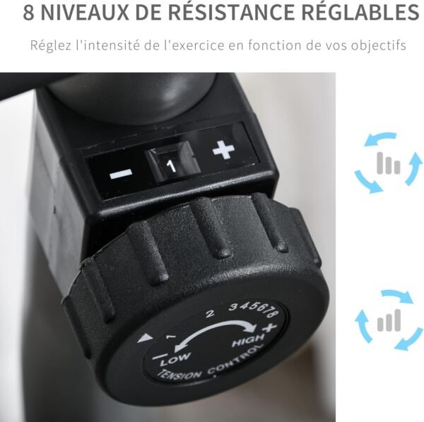 Test du HOMCOM Vélo d'appartement semi-allongé magnétique 8 niveaux 8