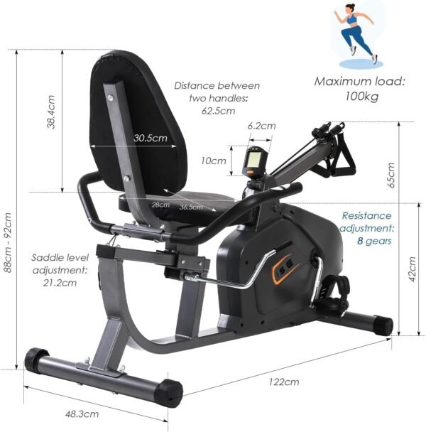 Test du ISE Vélo d'appartement Semi-Allongé SY-6910: Avis et Caractéristiques 7