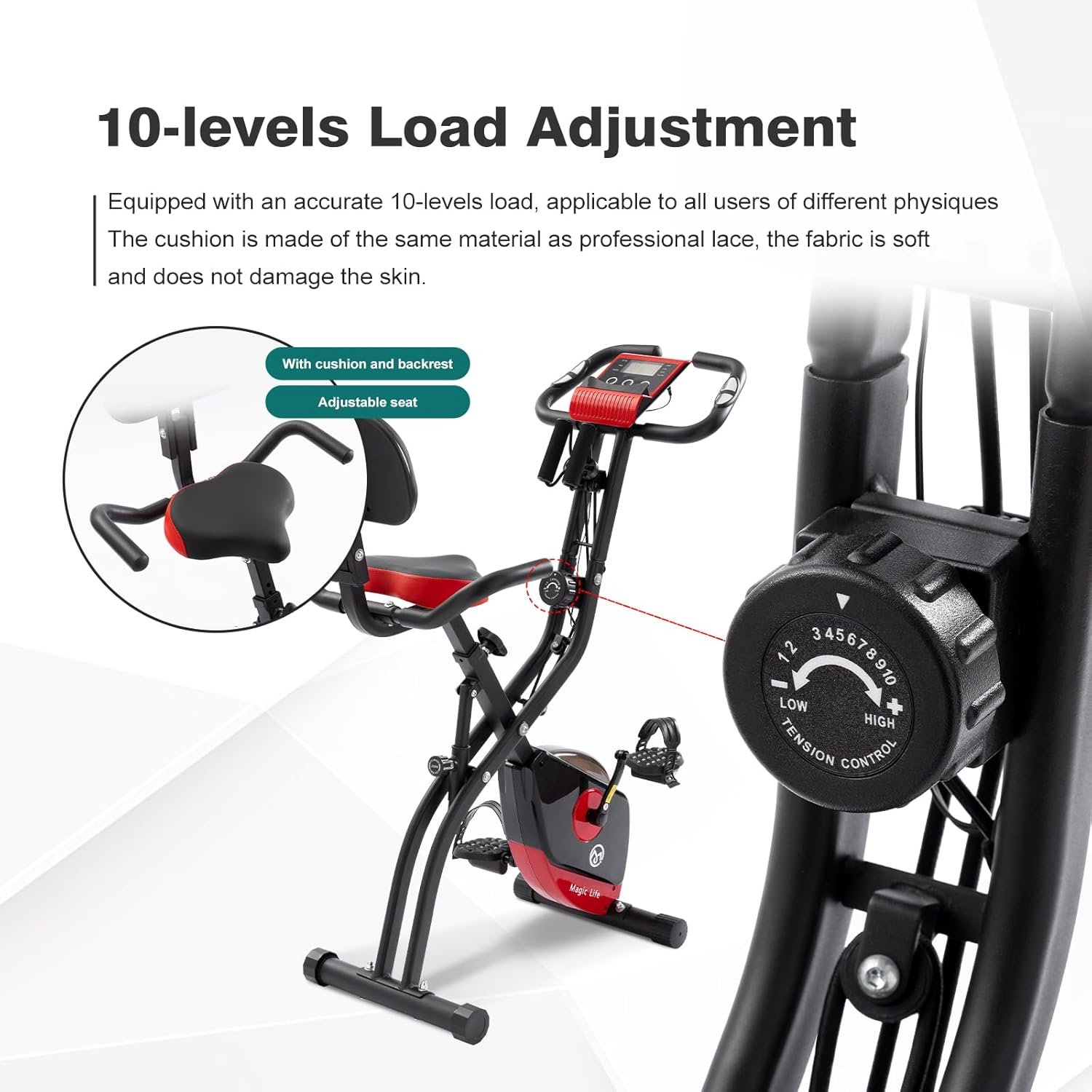 Test du Magic Life Vélo d'appartement pliable avec résistance réglable