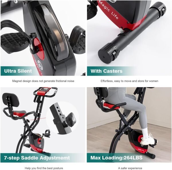 Test du Magic Life Vélo d'appartement pliable avec résistance réglable 4