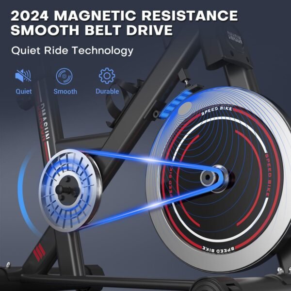 Test et avis sur le vélo d'appartement DMASUN 8732B - Résistance magnétique et confort 2