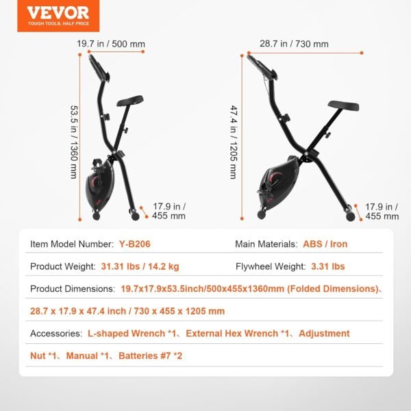 VEVOR Vélo d’Appartement Pliable : Test et Avis Complet 2023 6